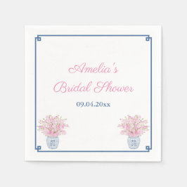 Chinoiserie Navy and Rosa Möhippa Pappersservett