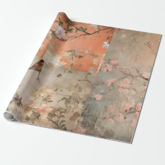 Chinoiserie Orange Sherbet Collage Presentpapper