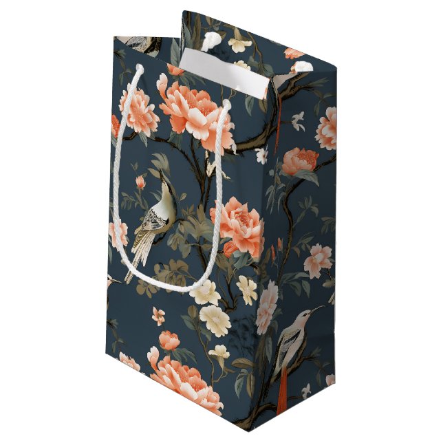Chinoiserie på Denim Blue (Baksidan Vinklad)