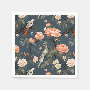 Chinoiserie på Denim Blue Pappersservett