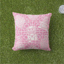 Chinoiserie-pagod – Rosa Preppy Asiatisk Trädgård