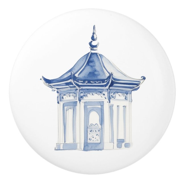 Chinoiserie Pagoda 3 Knopp (Framsidan)