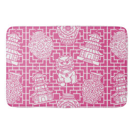 Chinoiserie Pagoda – Hot Pink Preppy Asian Garden Badrumsmatta