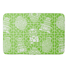 Chinoiserie Pagoda – Lime Preppy Asian Garden Badrumsmatta