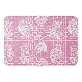 Chinoiserie Pagoda – Pink Preppy Asian Garden Badrumsmatta