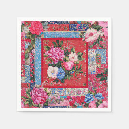Chinoiserie Patchwork Floal Pappersservett