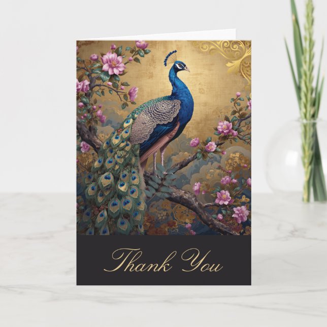 Chinoiserie Pavo Tack Kort (Framsida)