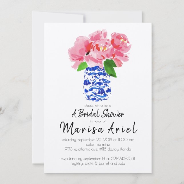 chinoiserie & pioner inbjudningar (Framsida)