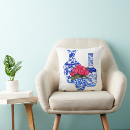 Chinoiserie Porslinsvaser Kudde