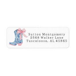 Chinoiserie Preppy Cowgirl Coquette Boot Adress Returadress Etikett