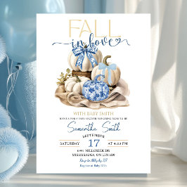Chinoiserie Pumpkin Fall i Kärlek Baby Shower Inbjudningar