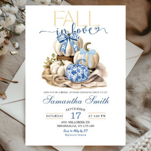 Chinoiserie Pumpkin Fall i Kärlek Möhippa Inbjudningar