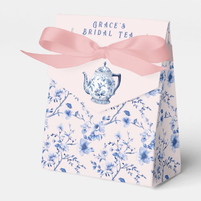 Chinoiserie Rosa & Blue Möhippa Tea Presentaskar (Framsidan Sidan)