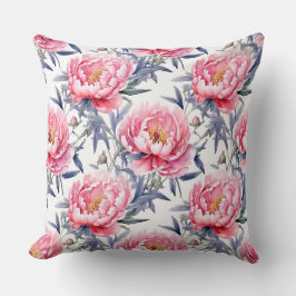 Chinoiserie Rosa och White Peony Kudde