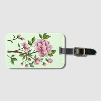 Chinoiserie Rosa Peony Luggage Tag Bagagebricka
