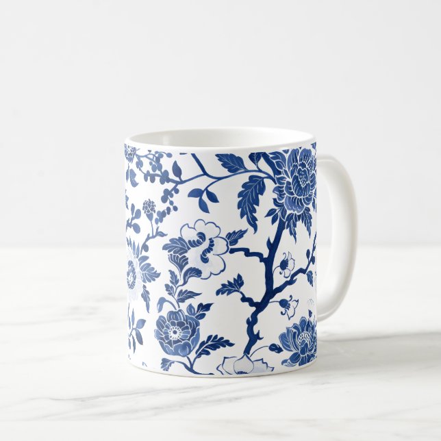 Chinoiserie Shades of Blue Kaffemugg (Framsida höger)