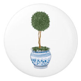 Chinoiserie Single Topiary Träd Knopp
