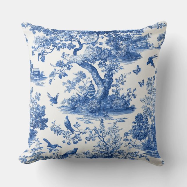Chinoiserie Skogsfågel Kuddcover Kudde (Framsida)