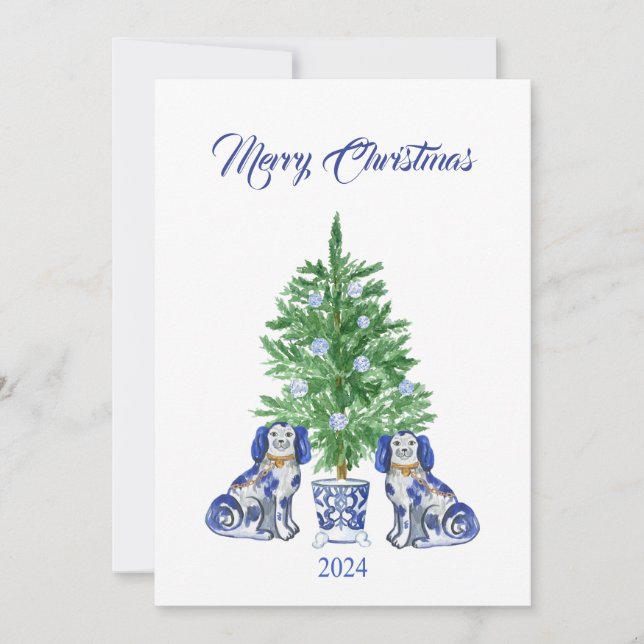 Chinoiserie Stbudsdshire-julkort Tack Kort (Framsida)