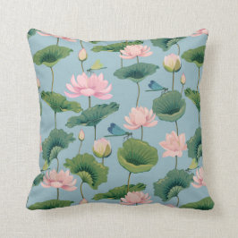 Chinoiserie stil lotus och dragonfly kudde