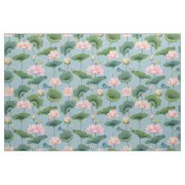 Chinoiserie stil lotus och dragonfly tyg