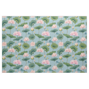 Chinoiserie stil lotus och dragonfly tyg