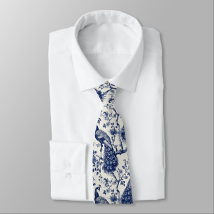 Chinoiserie Stil Peacock Neck Tie Slips
