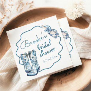 Chinoiserie-stövlar och bubblig bröllopsfest pappersservett