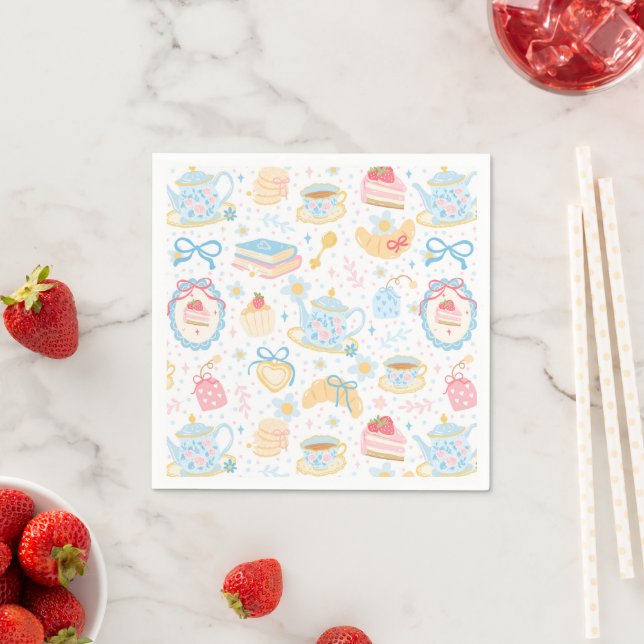 Chinoiserie Teatime Mönster Pappersservett (Insitu)