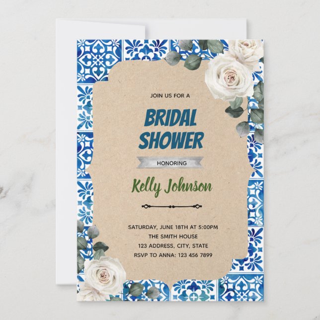 Chinoiserie tema tema inbjudan (Framsida)