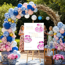 Chinoiserie Tid för te Bröllopsfest Rosa