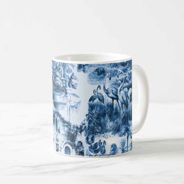 Chinoiserie-toile,blue willow,blue china   kaffemugg (Framsida höger)
