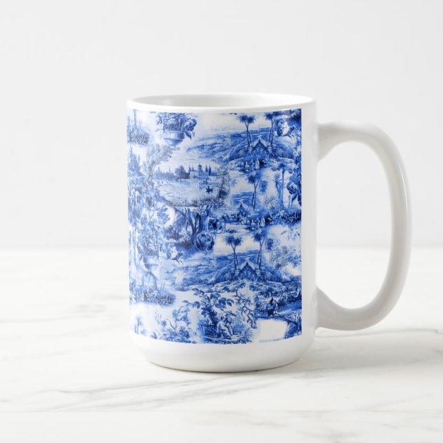 Chinoiserie-toile,blue willow,blue china   kaffemugg (Höger)