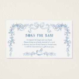 Chinoiserie Toile Books for Baby Enclosure Card Visitkort