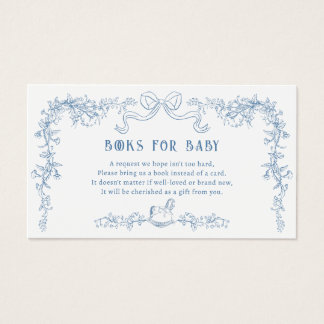 Chinoiserie Toile Books for Baby Enclosure Card Visitkort