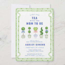 Chinoiserie Topiary Baby Shower | Tea Party Inbjudningar