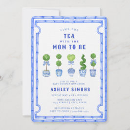 Chinoiserie Topiary Baby Shower | Tea Party Inbjudningar