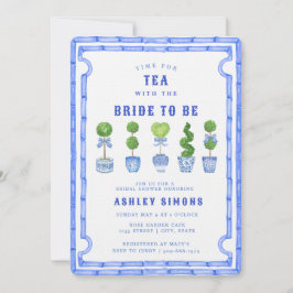 Chinoiserie Topiary Möhippa | Tea Party Inbjudningar