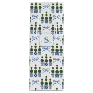 Chinoiserie Topiary Träd Blue Bow