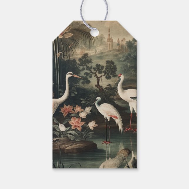 Chinoiserie Trana Presentförpackning Dekor Presentetikett (Framsidan)