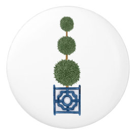 Chinoiserie Triple Topiary Träd Knopp