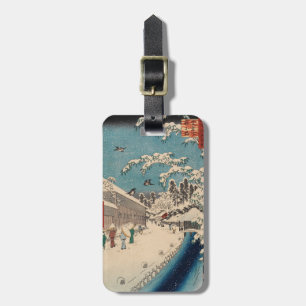 Chinoiserie Ukiyo-e Japans vinter snö landskap Bagagebricka