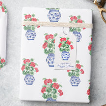 Chinoiserie Vas i Red Geraniums Personlig