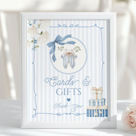 Chinoiserie Vintage Clothesline Cards and Gifts Poster