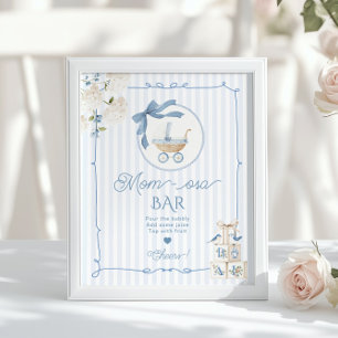 Chinoiserie Vintage Diligens Mom-osa Bar Poster