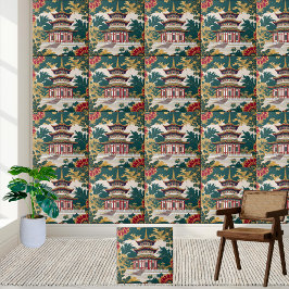Chinoiserie Wall Art Tile Kakelplatta