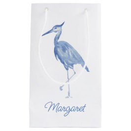 Chinoiserie Watercolor Blue Heron