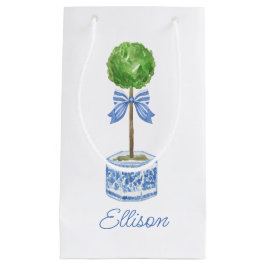 Chinoiserie Watercolor Bow Topiary