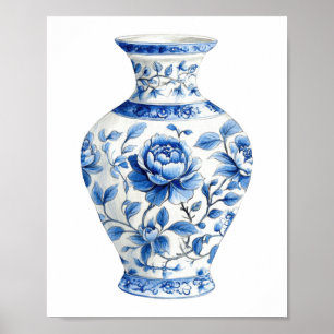 Chinoiserie Watercolor Burk Poster