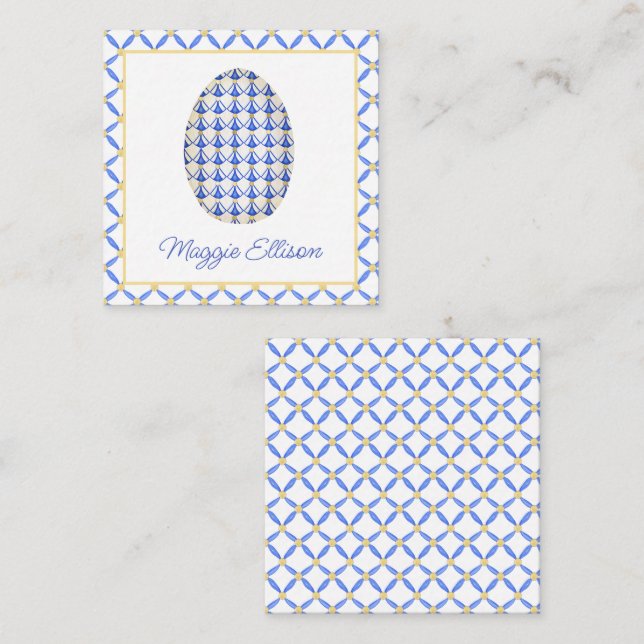 Chinoiserie Watercolor Chic Eggs Gift-hölje N Anteckningskort (Fram/baksida)